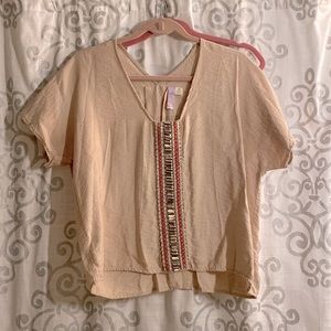 Cute blouse with beading on front